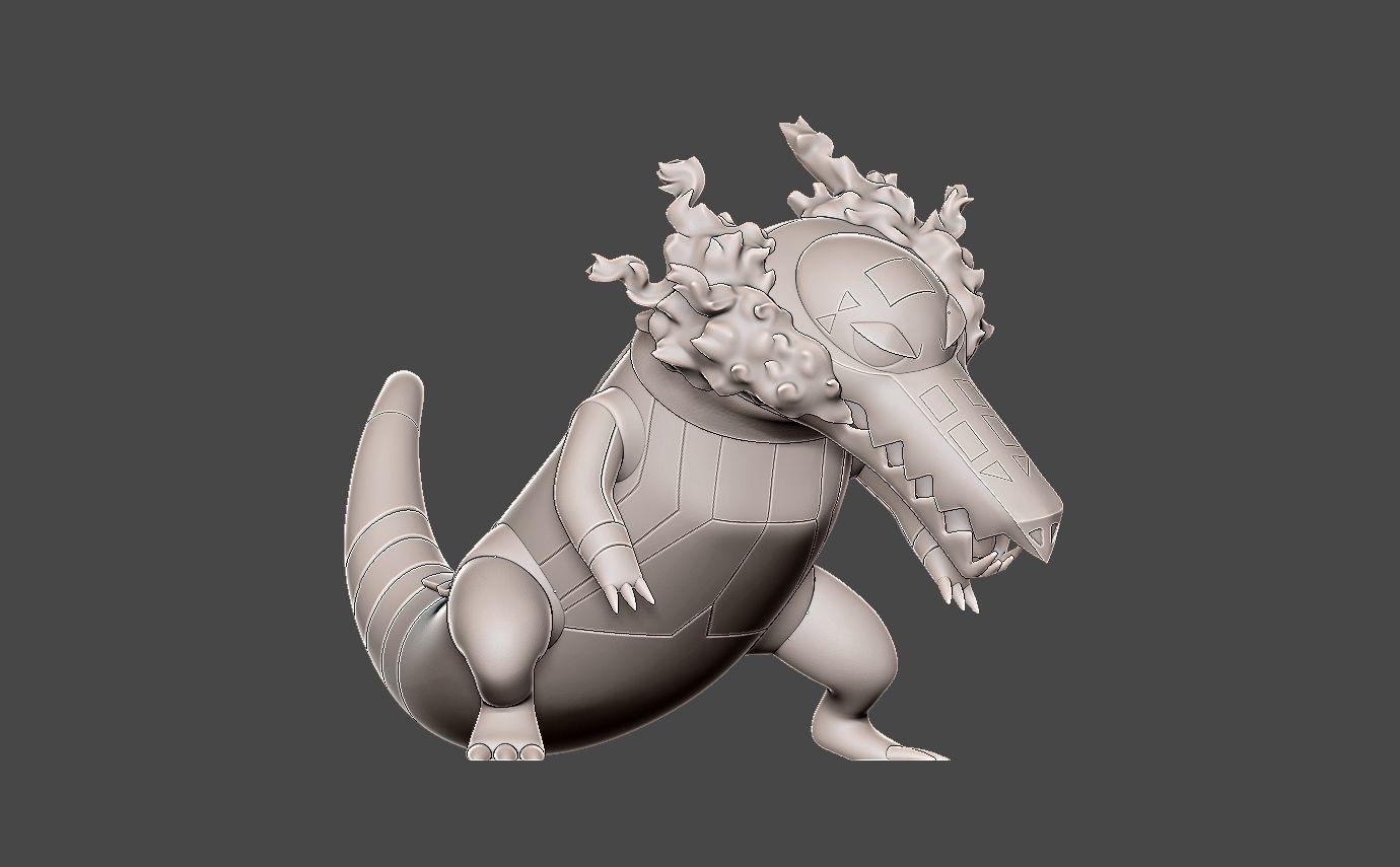 Pokemon skeledirge 3D print model_8