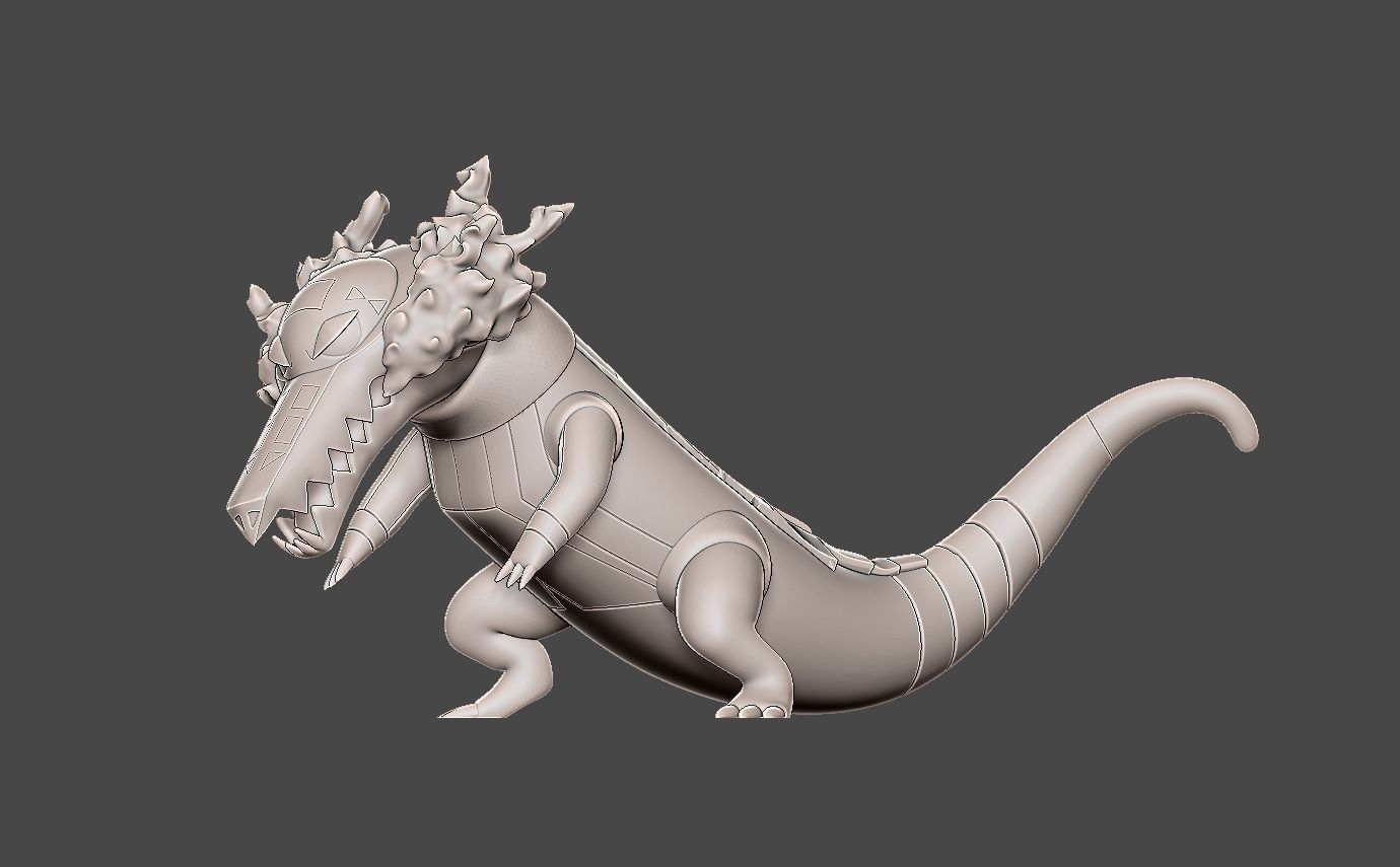 Pokemon skeledirge 3D print model_4