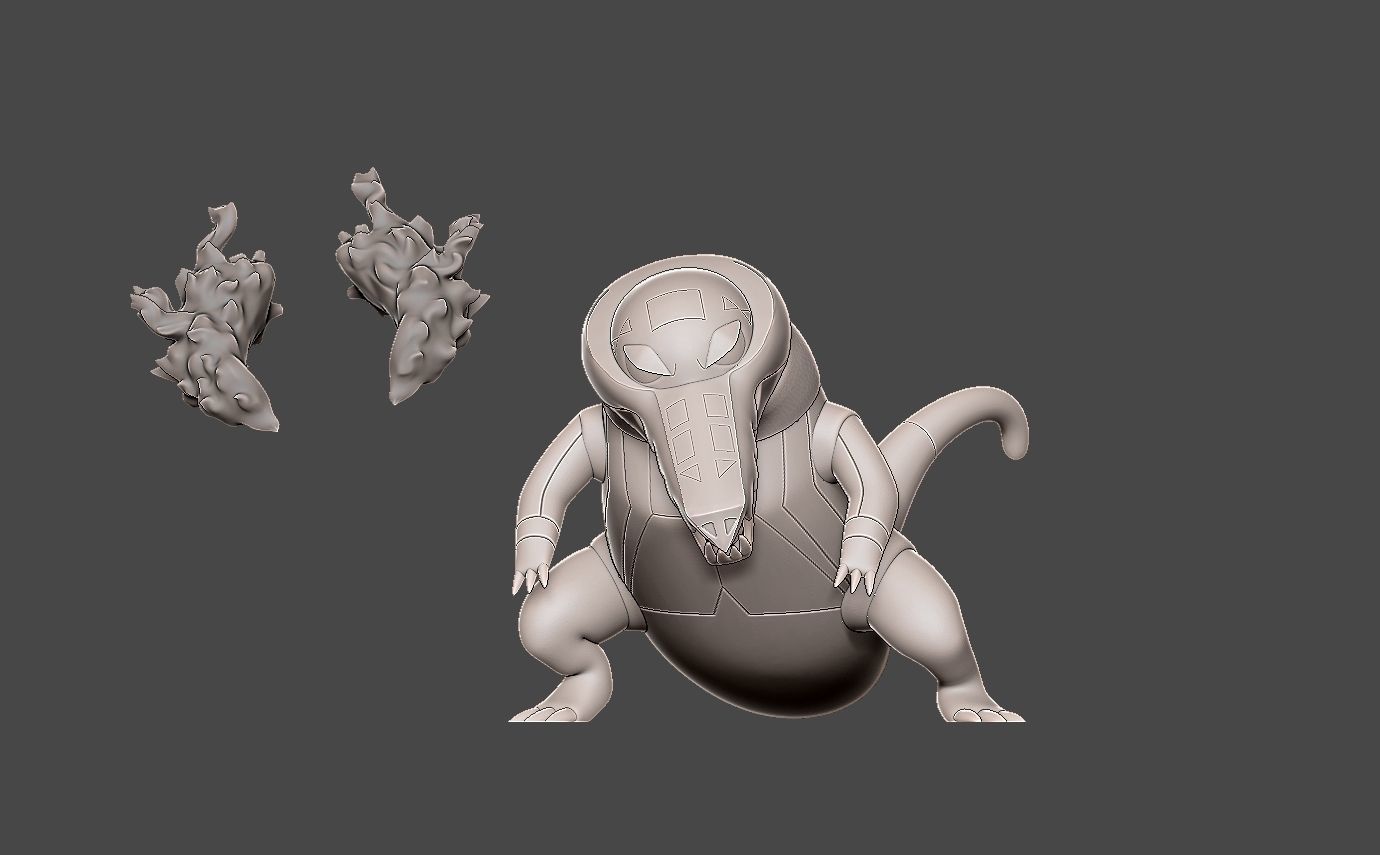 Pokemon skeledirge 3D print model_6