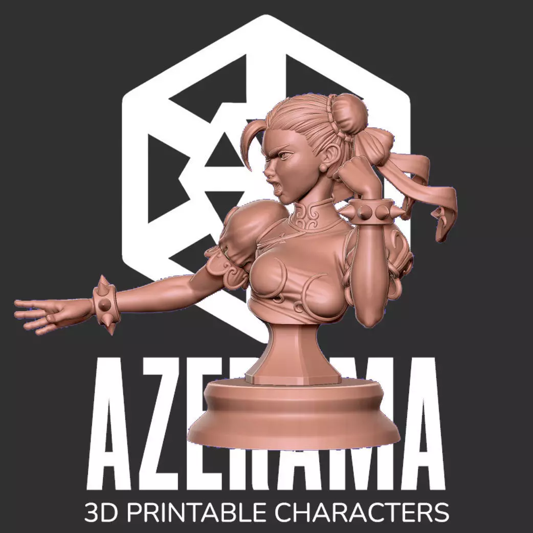 CHUN-LI BUST READY FOR 3D PRINTING 3D print model_0