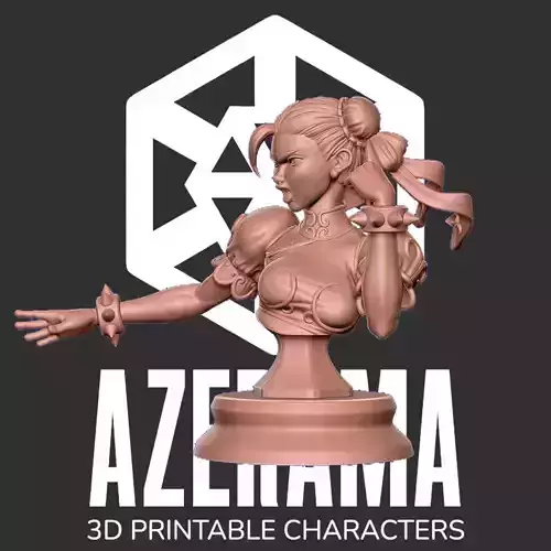 CHUN-LI BUST READY FOR 3D PRINTING