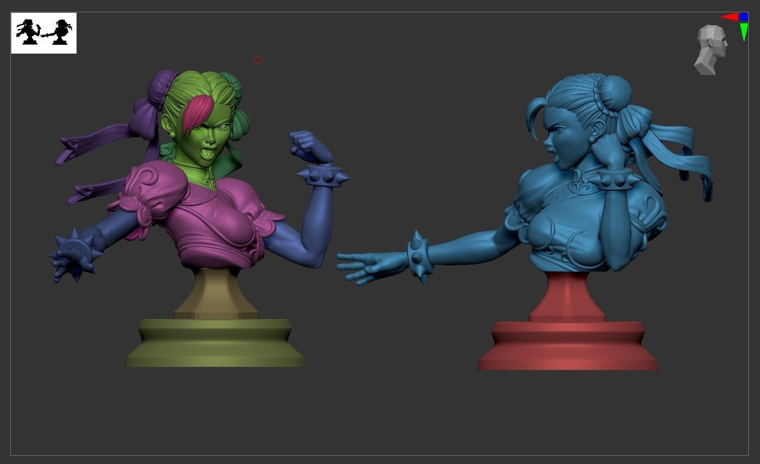 CHUN-LI BUST READY FOR 3D PRINTING 3D print model_2
