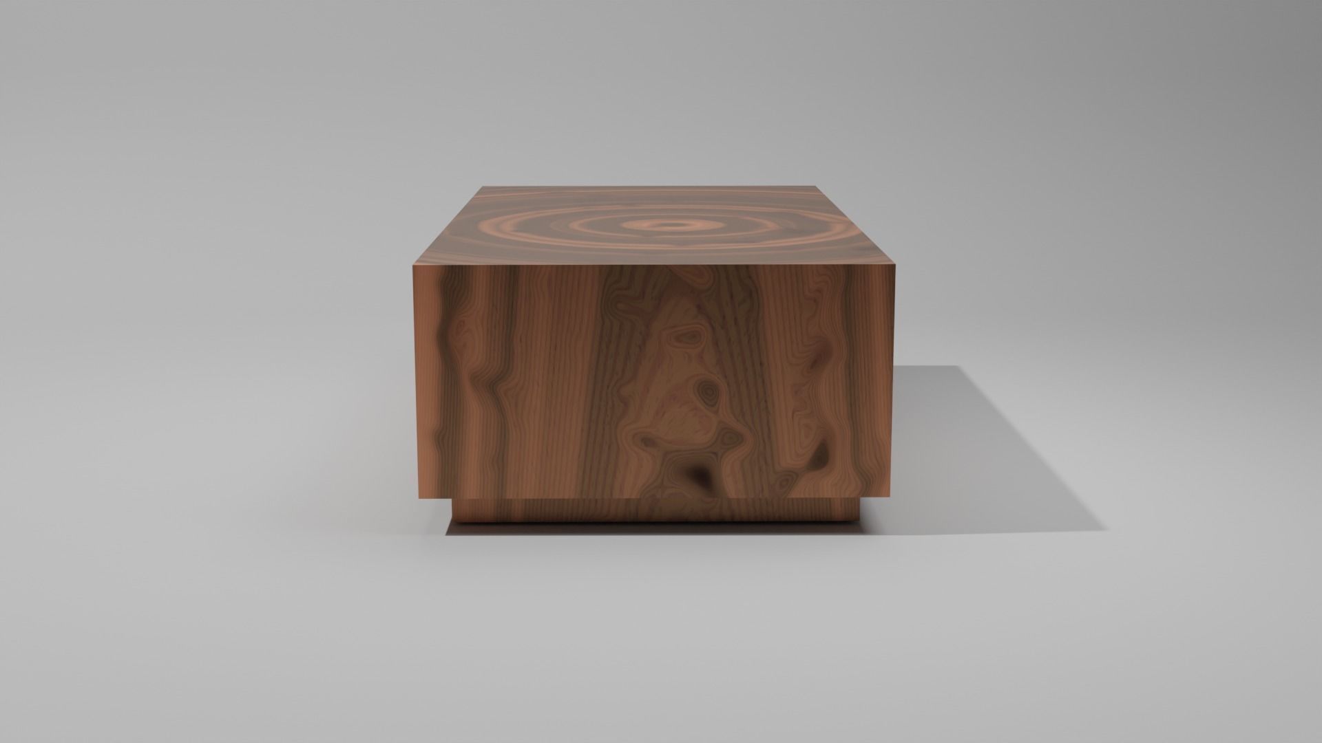 Wooden table 3D model_2