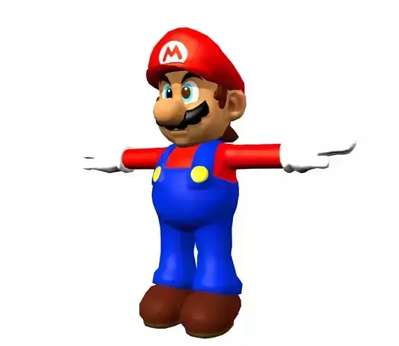 mario n64 Low-poly 3D model