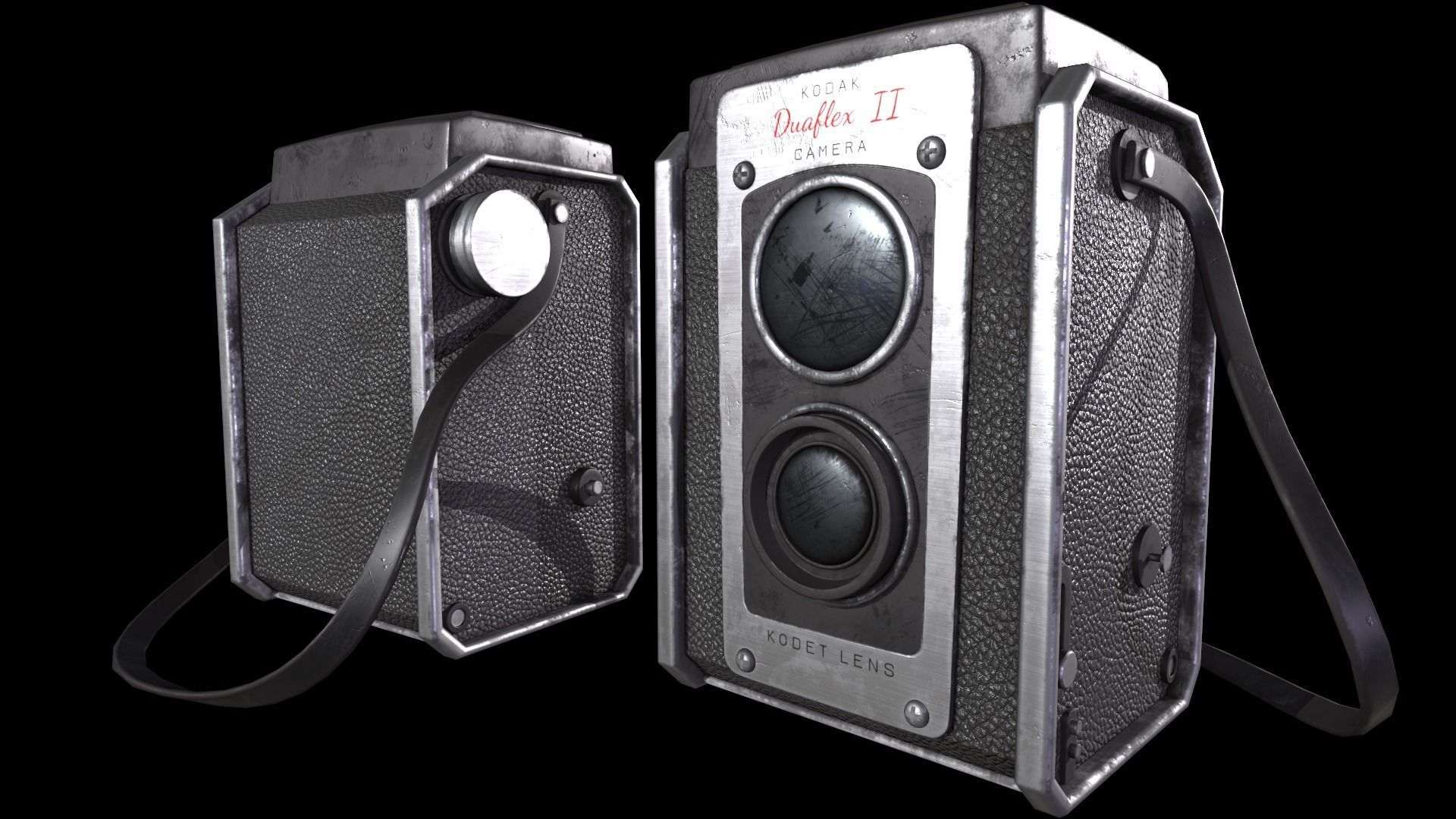 Kodak Duaflex II Low-poly 3D model_2