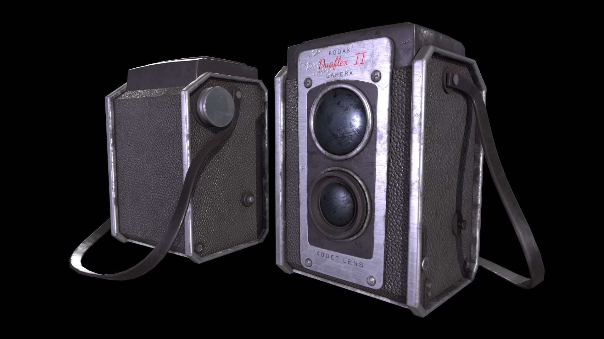 Kodak Duaflex II Low-poly 3D model_5