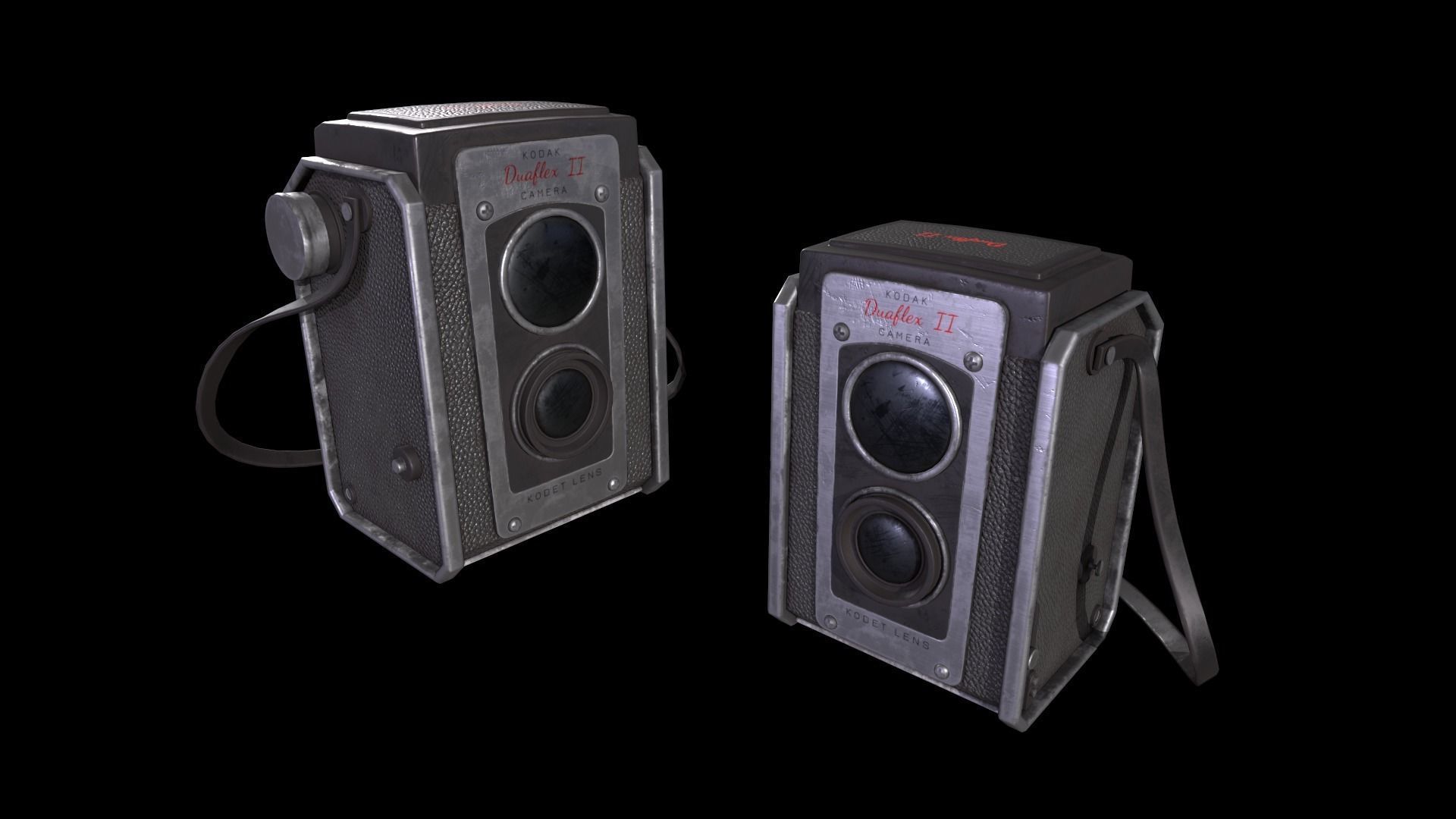 Kodak Duaflex II Low-poly 3D model_3
