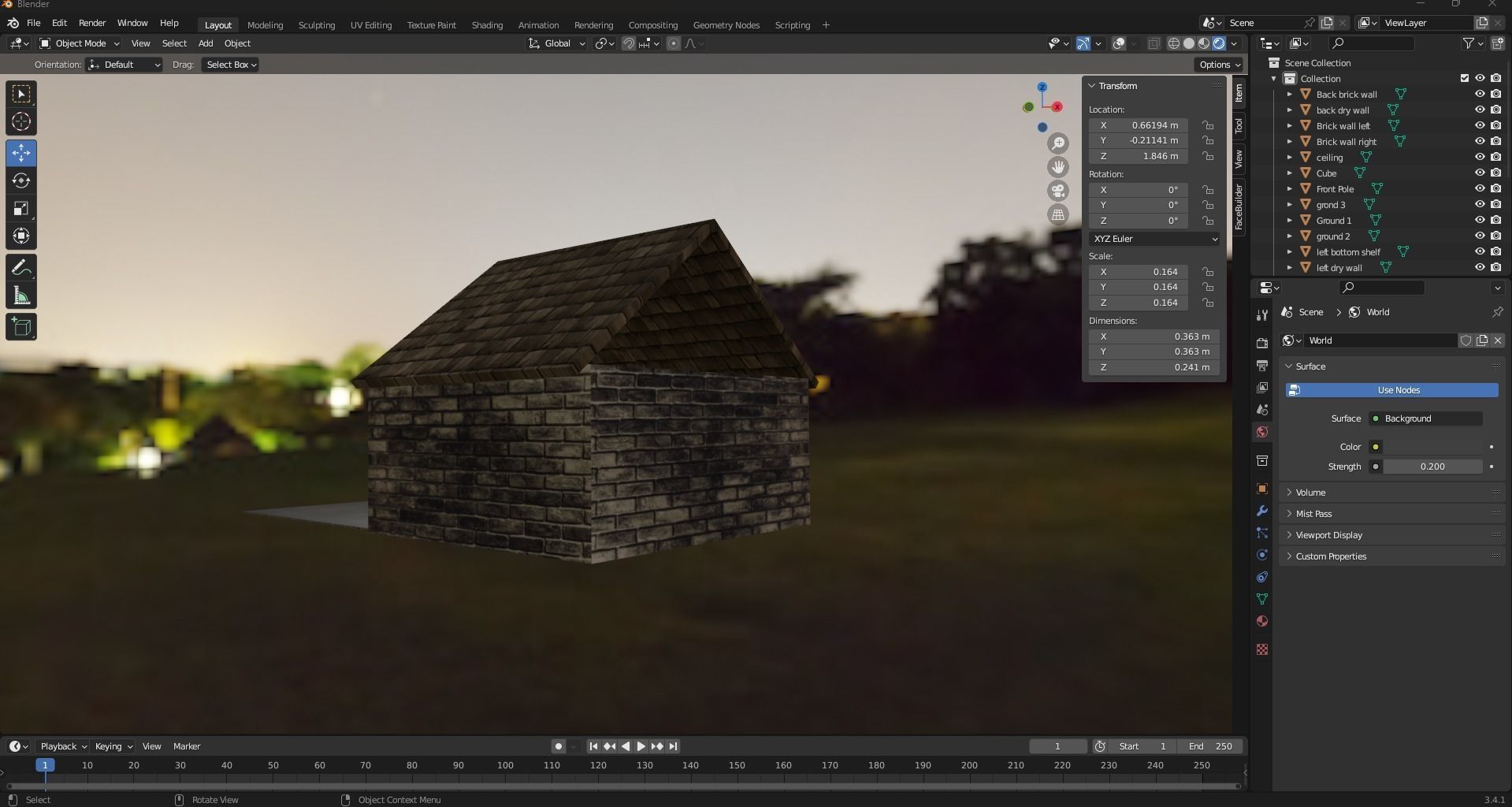 Car Port Low-poly 3D model_2