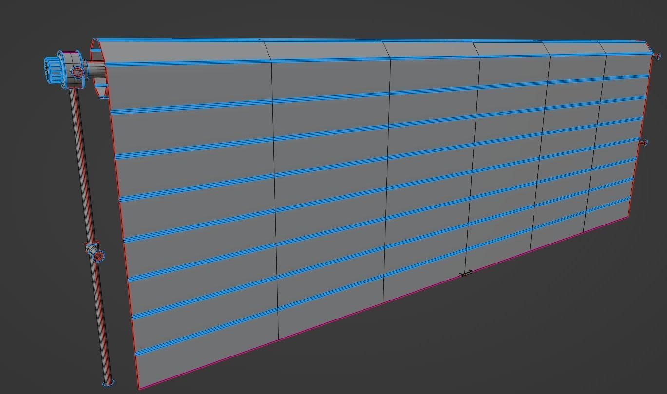 Roll Up Gate with Setbuild Options Low-poly 3D model_28