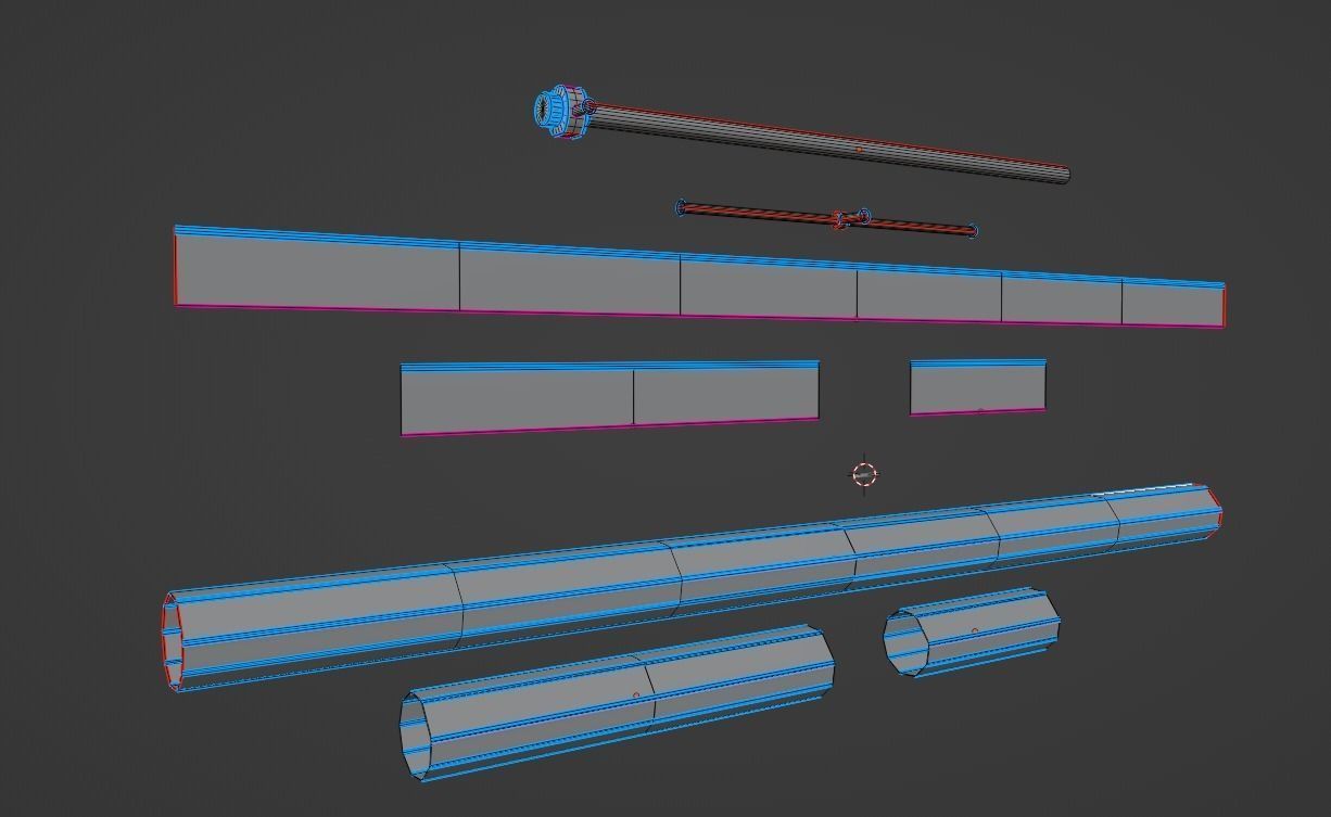 Roll Up Gate with Setbuild Options Low-poly 3D model_27