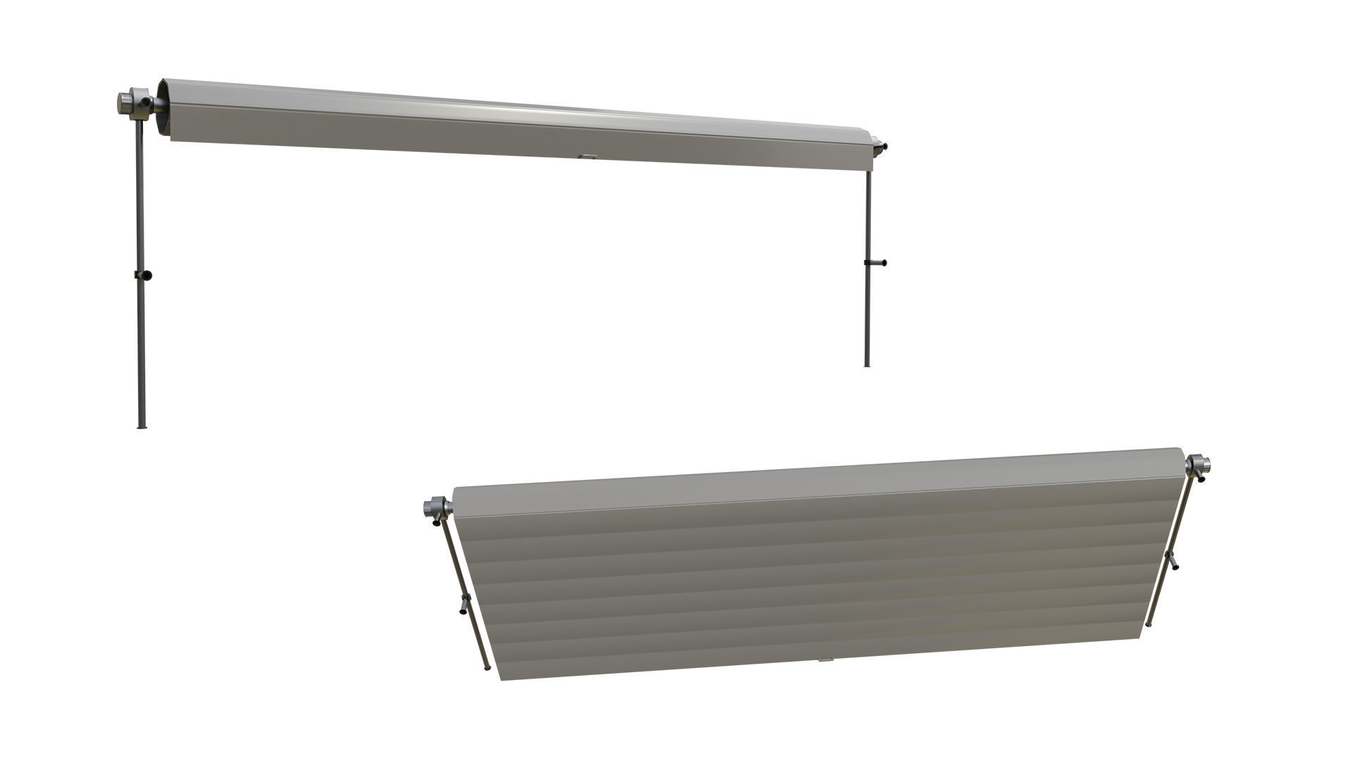 Roll Up Gate with Setbuild Options Low-poly 3D model_8