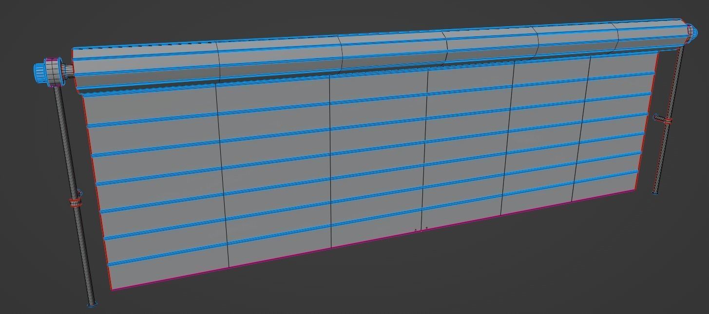 Roll Up Gate with Setbuild Options Low-poly 3D model_31