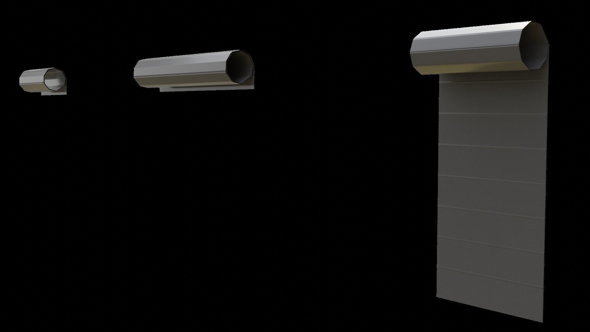 Roll Up Gate with Setbuild Options Low-poly 3D model_24