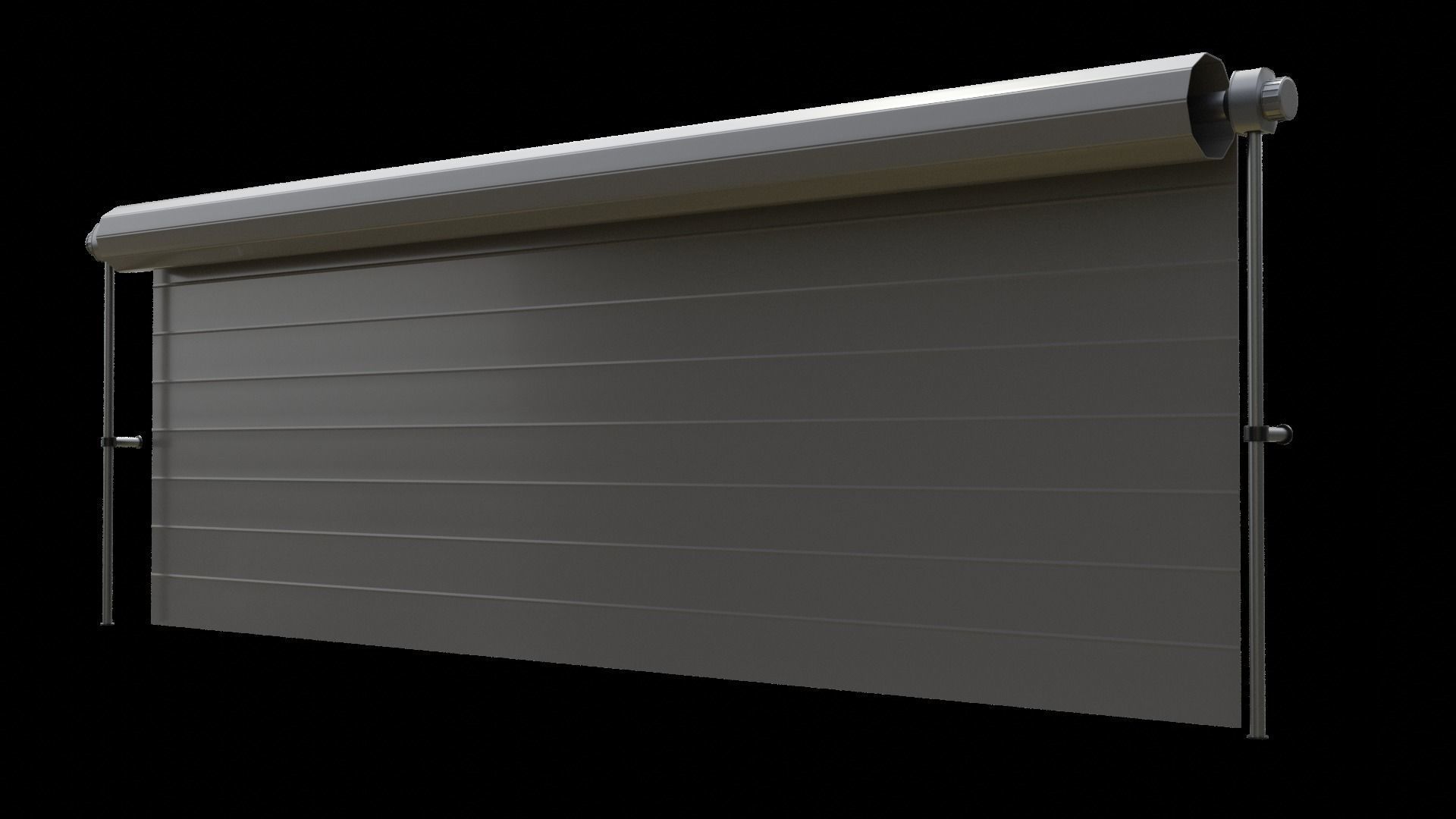 Roll Up Gate with Setbuild Options Low-poly 3D model_36