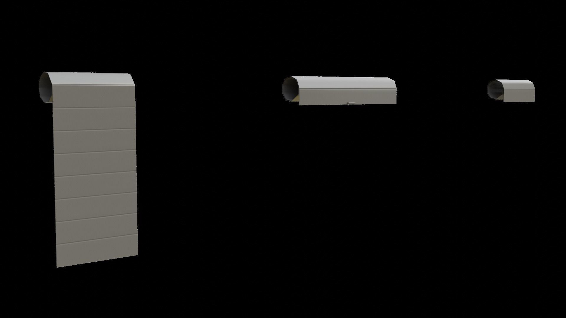 Roll Up Gate with Setbuild Options Low-poly 3D model_23