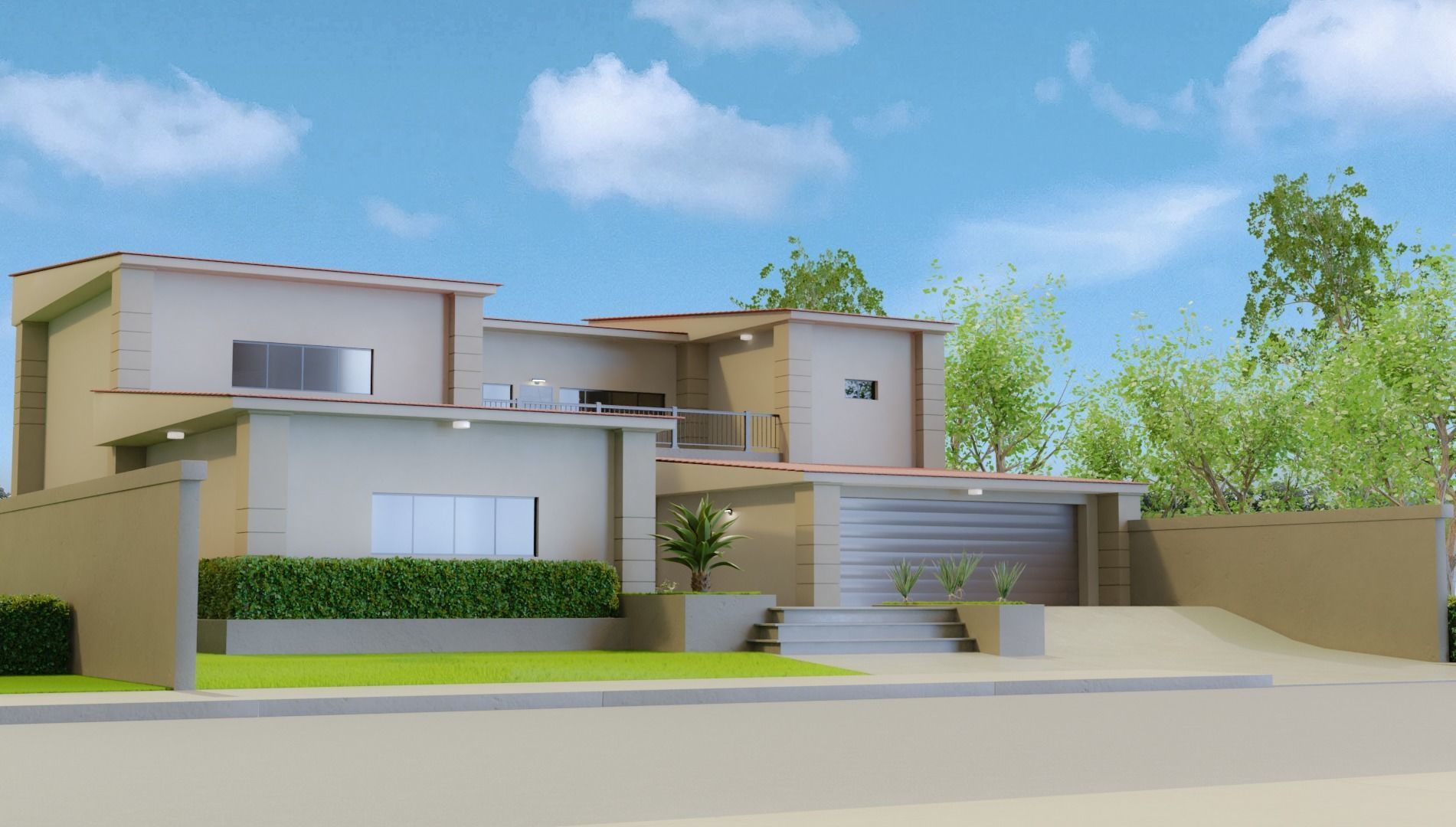 Roll Up Gate with Setbuild Options Low-poly 3D model_2