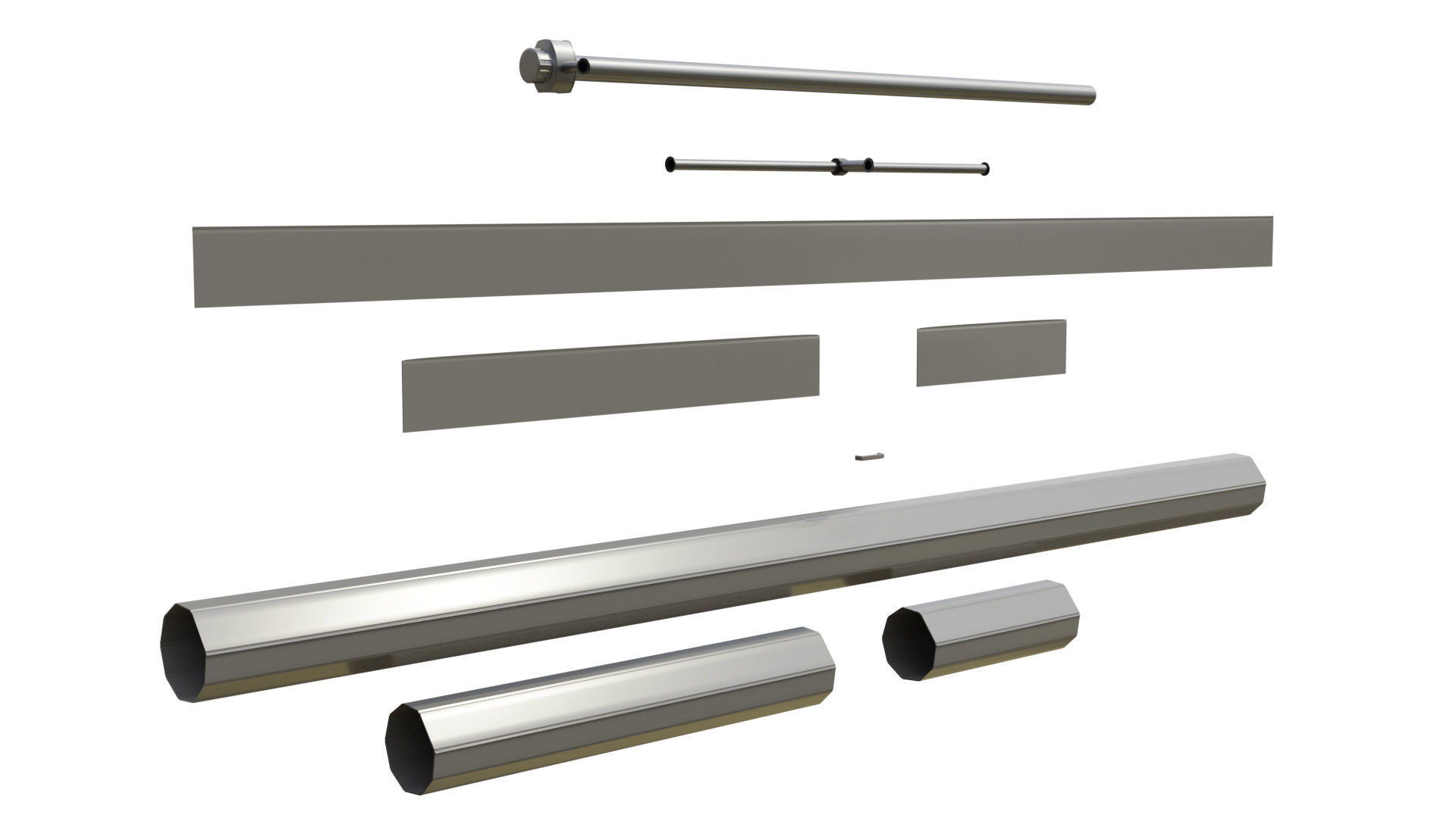 Roll Up Gate with Setbuild Options Low-poly 3D model_5