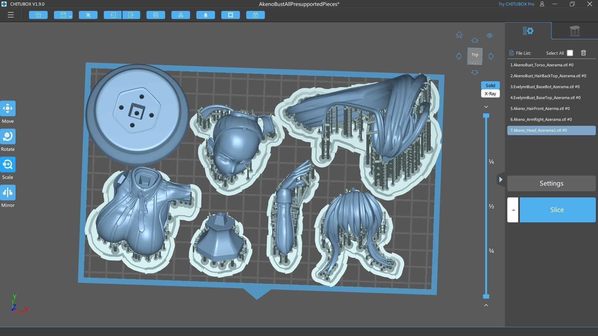 AKENO HIMEJIMA BUST FOR 3D PRINTING 3D print model_3