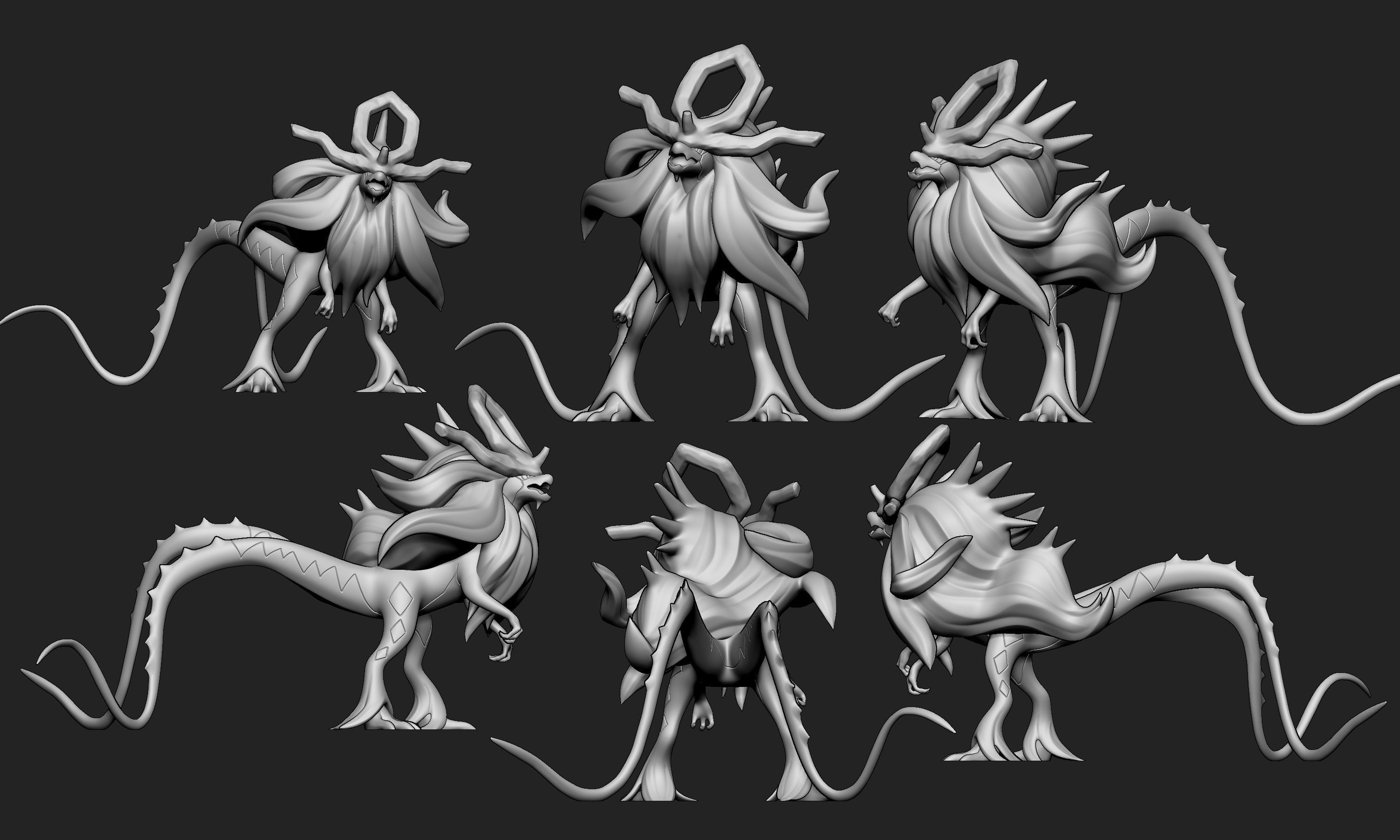 Pokemon - Walking Wake with 2 poses 3D print model_4
