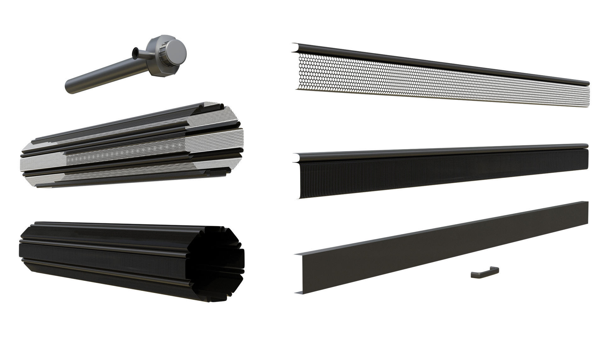 Roll Up Door Gate Store with SetBuild Options Low-poly 3D model_10