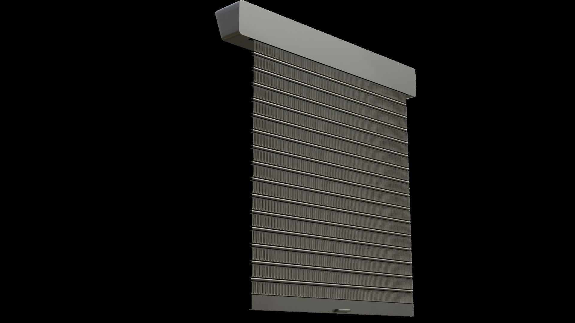 Roll Up Door Gate Store with SetBuild Options Low-poly 3D model_22