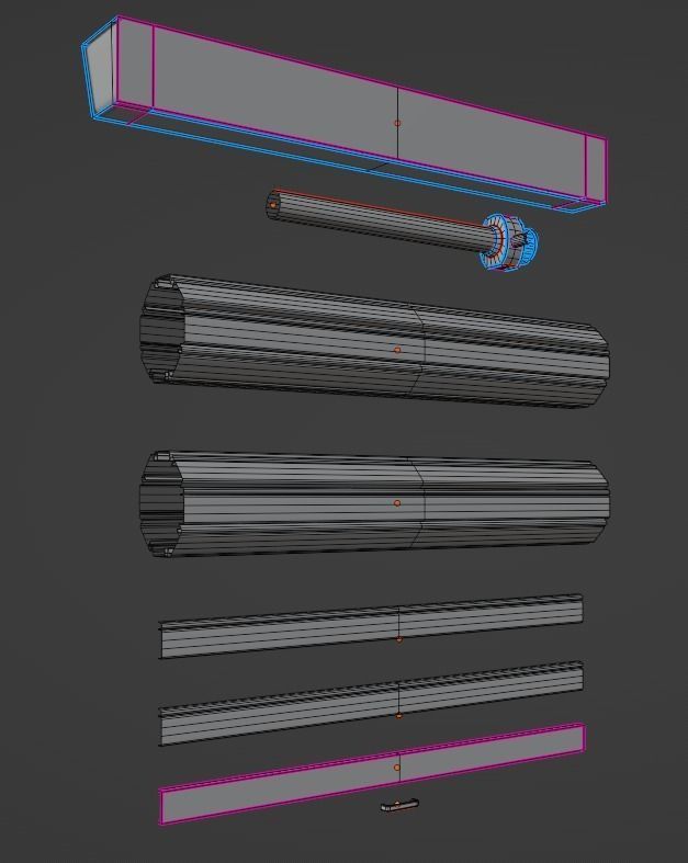 Roll Up Door Gate Store with SetBuild Options Low-poly 3D model_35