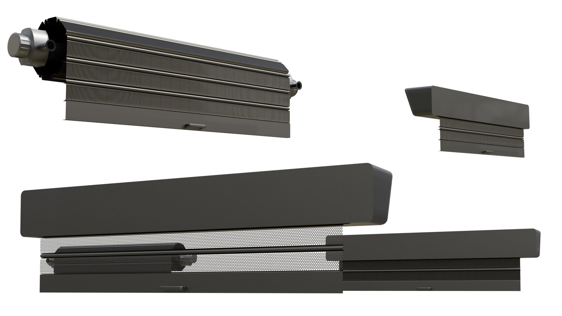 Roll Up Door Gate Store with SetBuild Options Low-poly 3D model_9