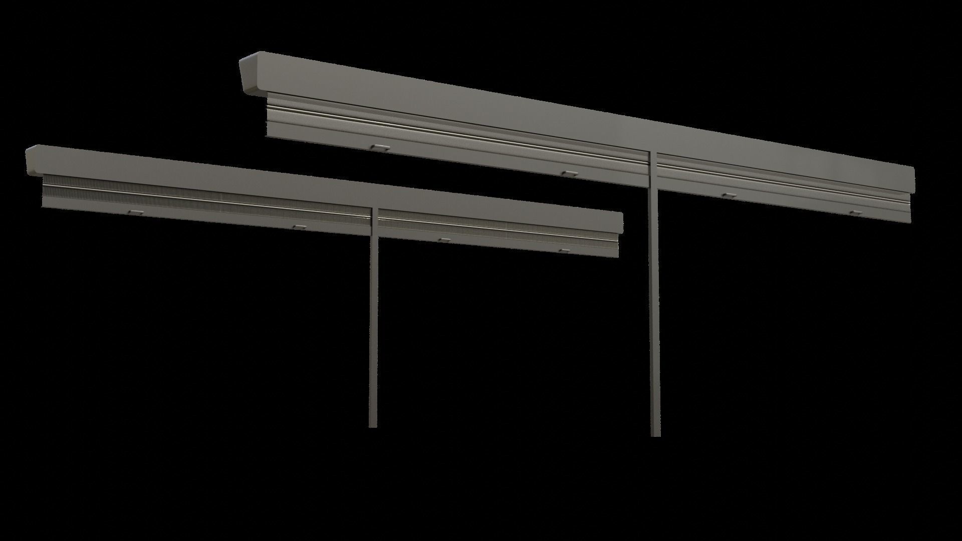 Roll Up Door Gate Store with SetBuild Options Low-poly 3D model_24