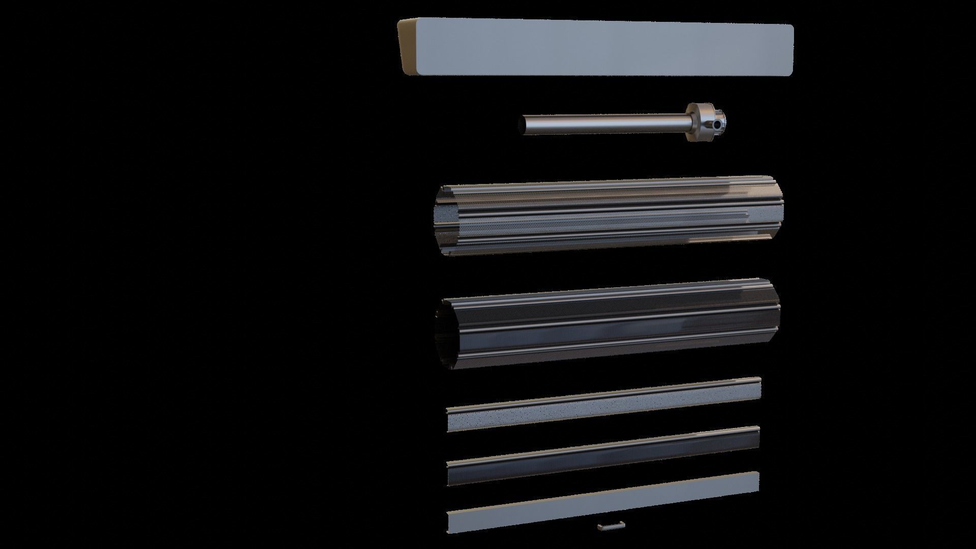 Roll Up Door Gate Store with SetBuild Options Low-poly 3D model_20