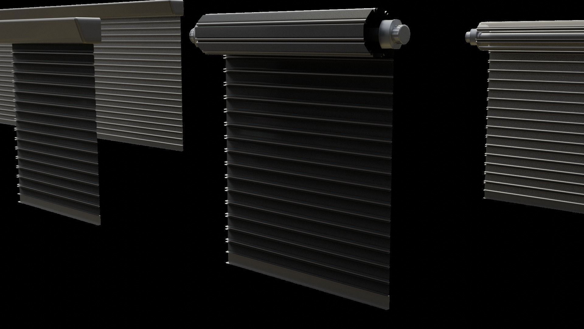 Roll Up Door Gate Store with SetBuild Options Low-poly 3D model_30