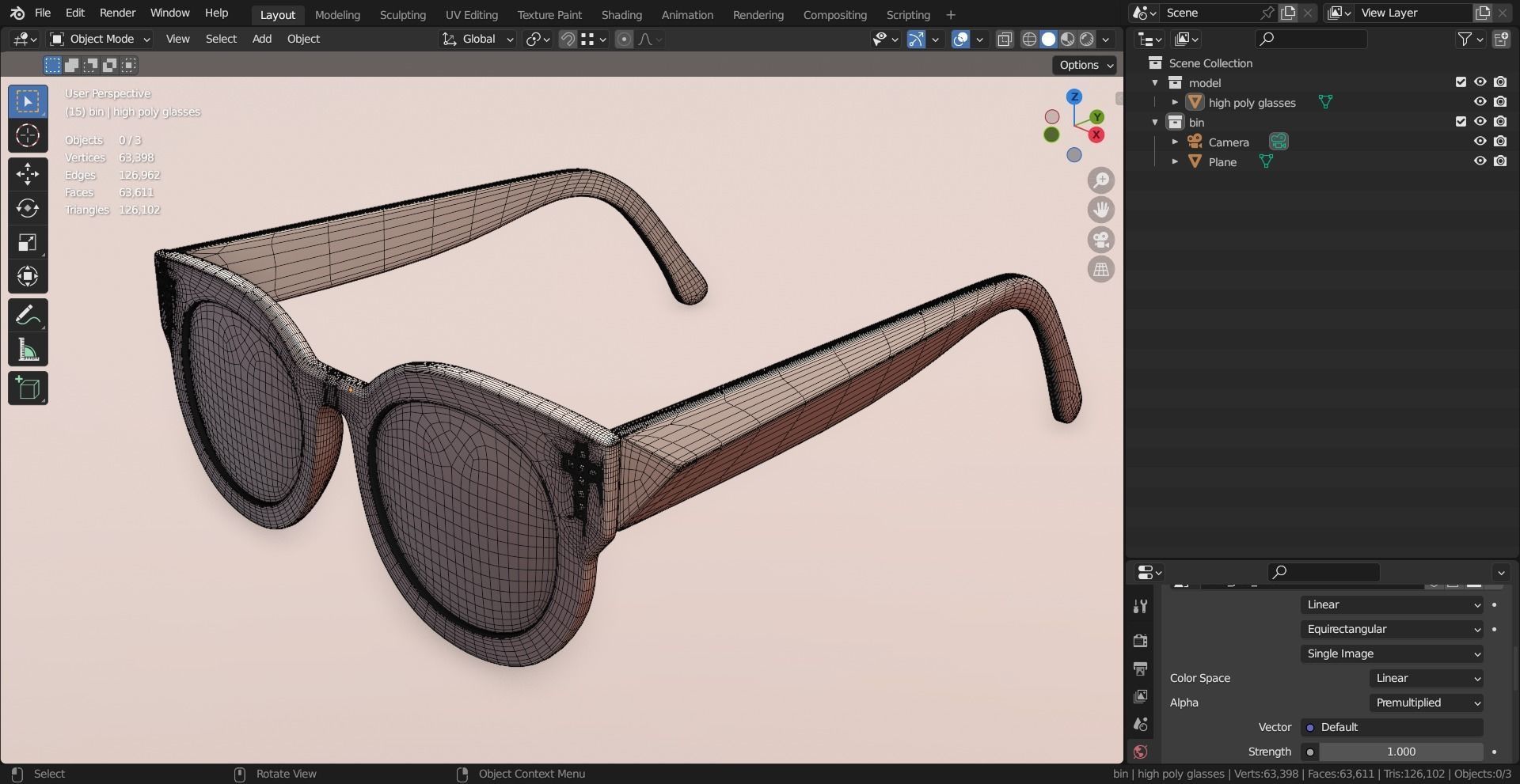 Glasses High Detail  3D model_12