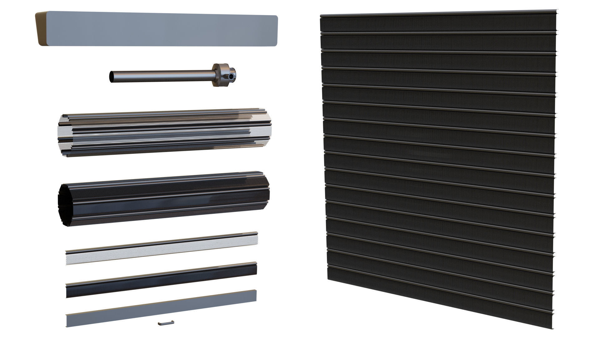 Roll UP Door Gate Pack 3D Model Collection_3