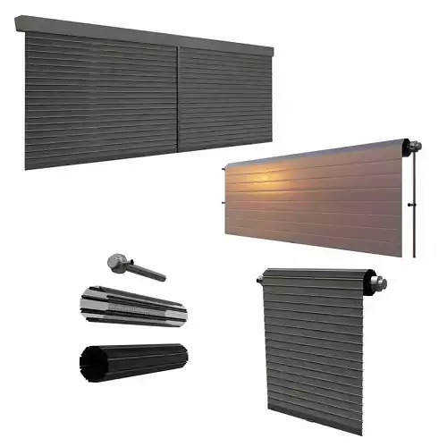 Roll UP Door Gate Pack 3D Model Collection