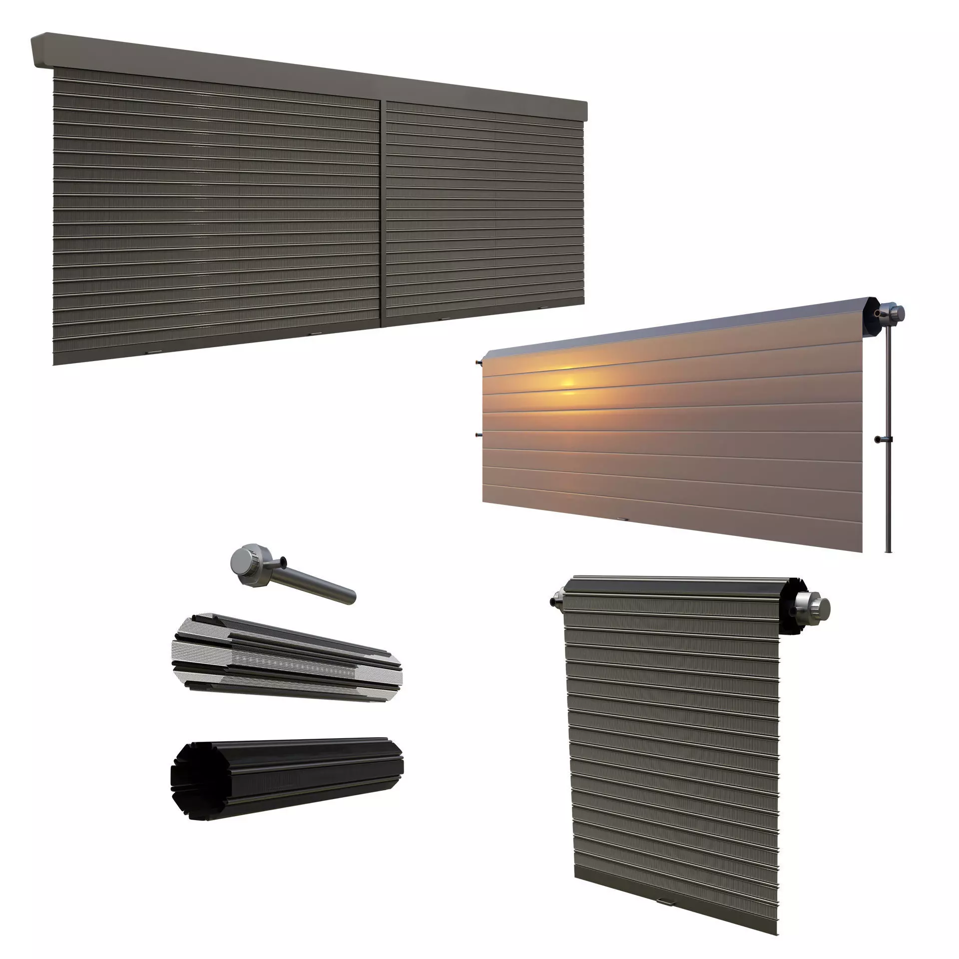 Roll UP Door Gate Pack 3D Model Collection_0