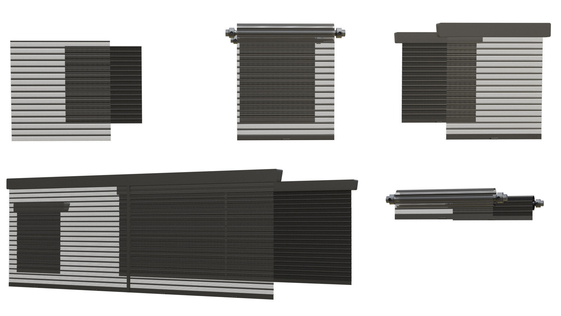 Roll UP Door Gate Pack 3D Model Collection_23