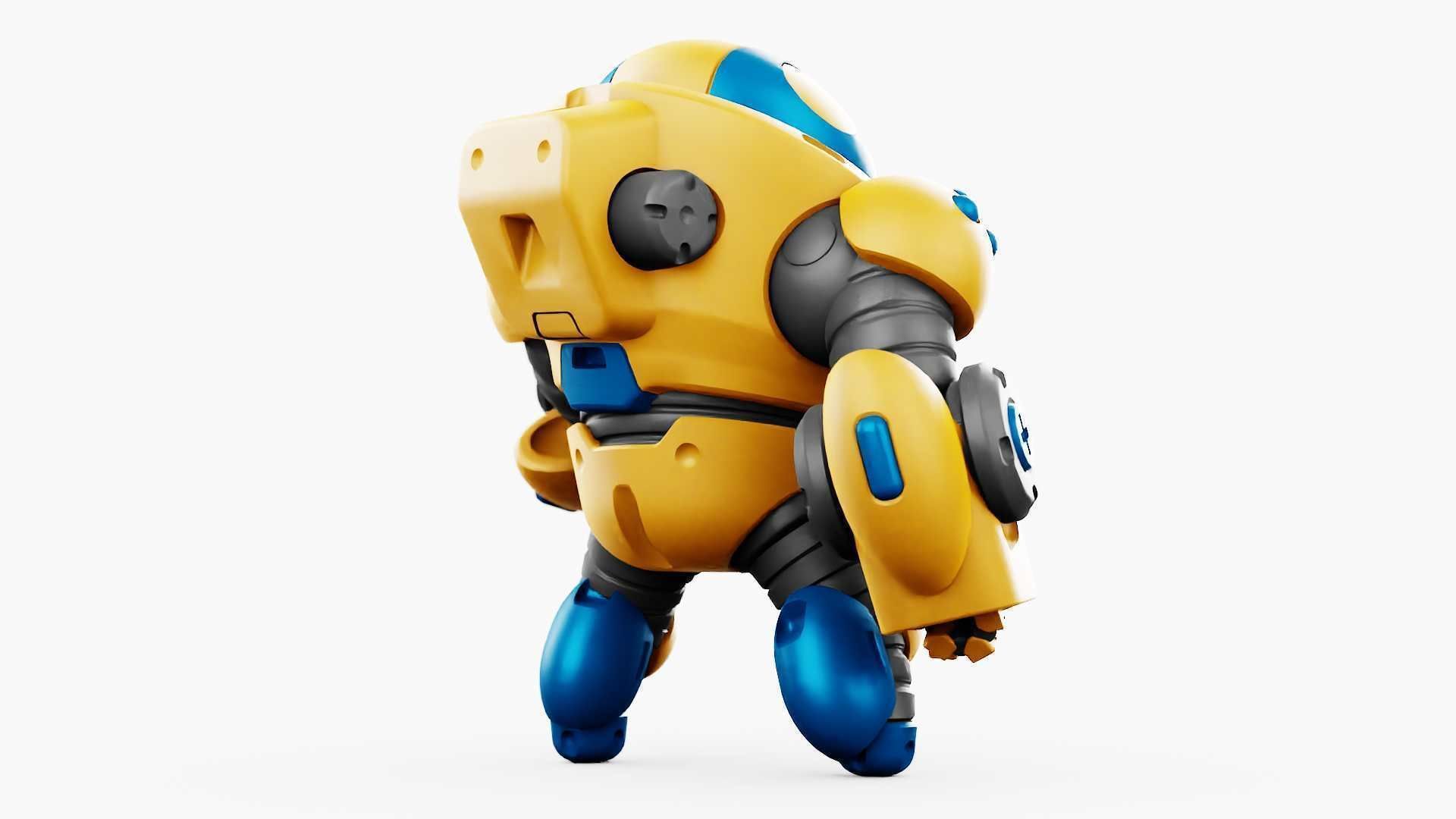 COMBAT TOY BOT RIGGED 3D model_11