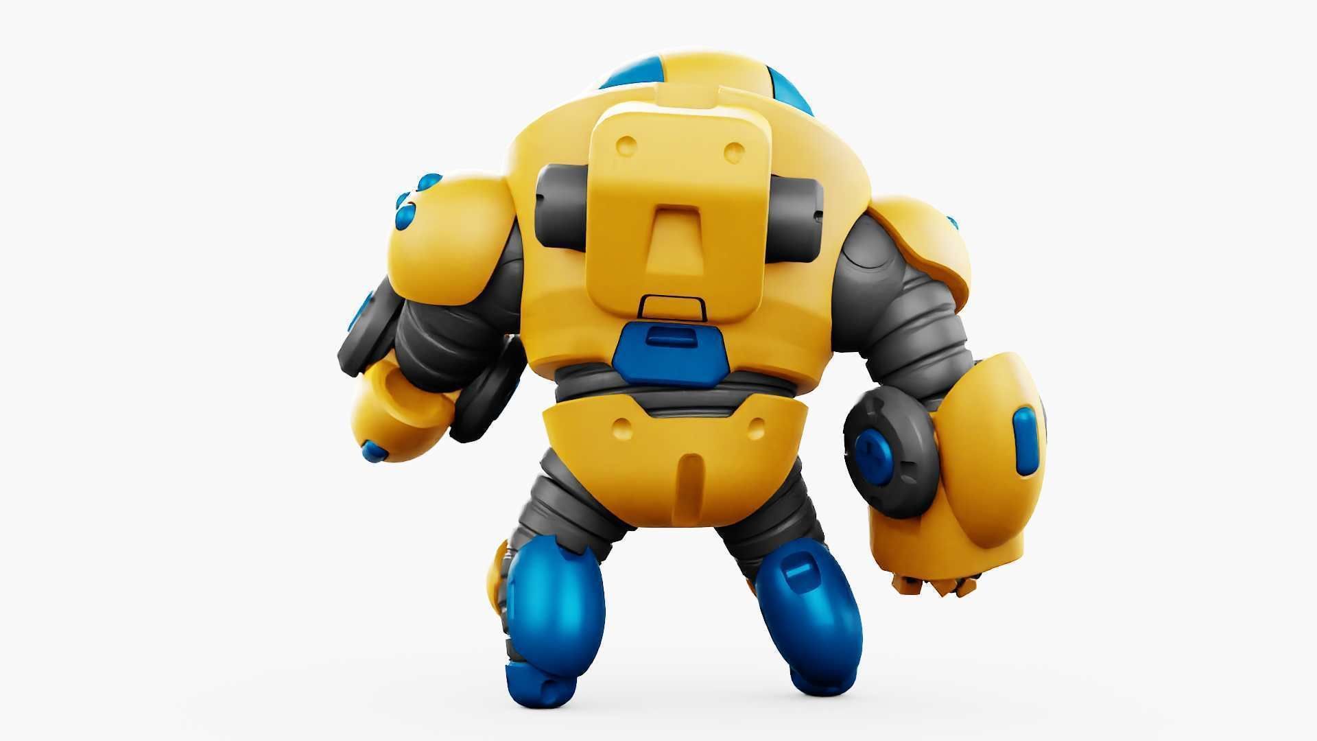 COMBAT TOY BOT RIGGED 3D model_14