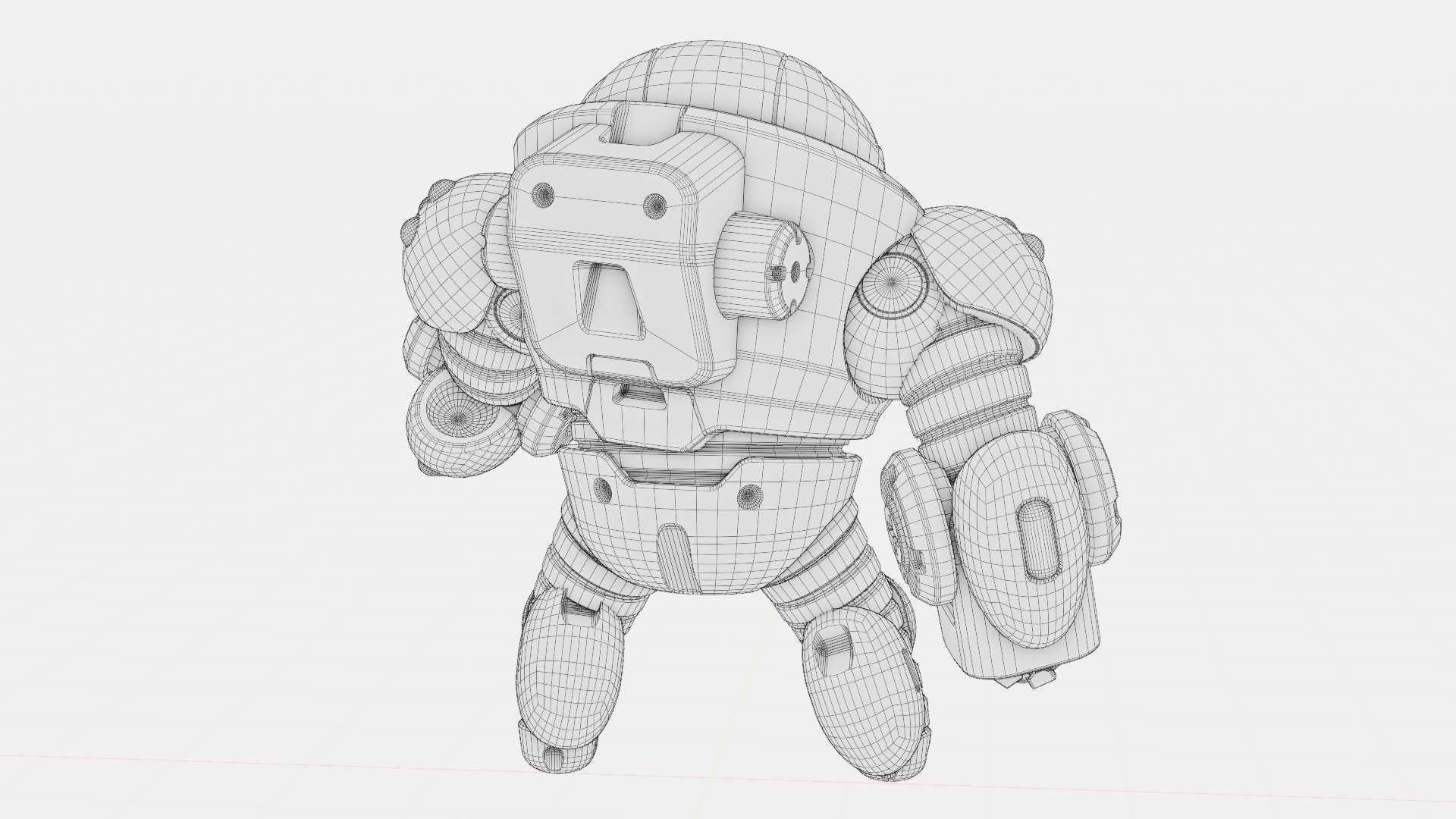 COMBAT TOY BOT RIGGED 3D model_38