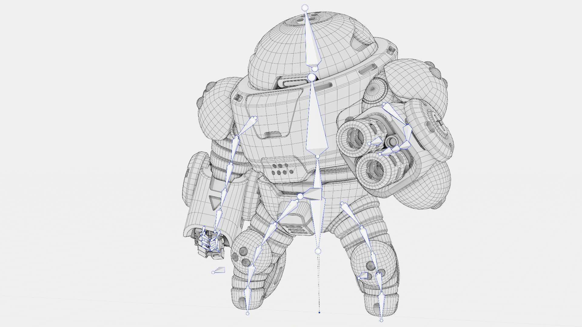 COMBAT TOY BOT RIGGED 3D model_35