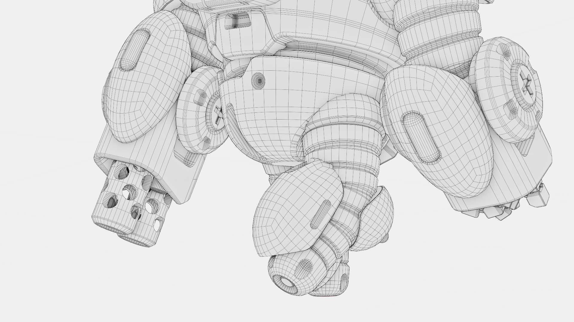 COMBAT TOY BOT RIGGED 3D model_39