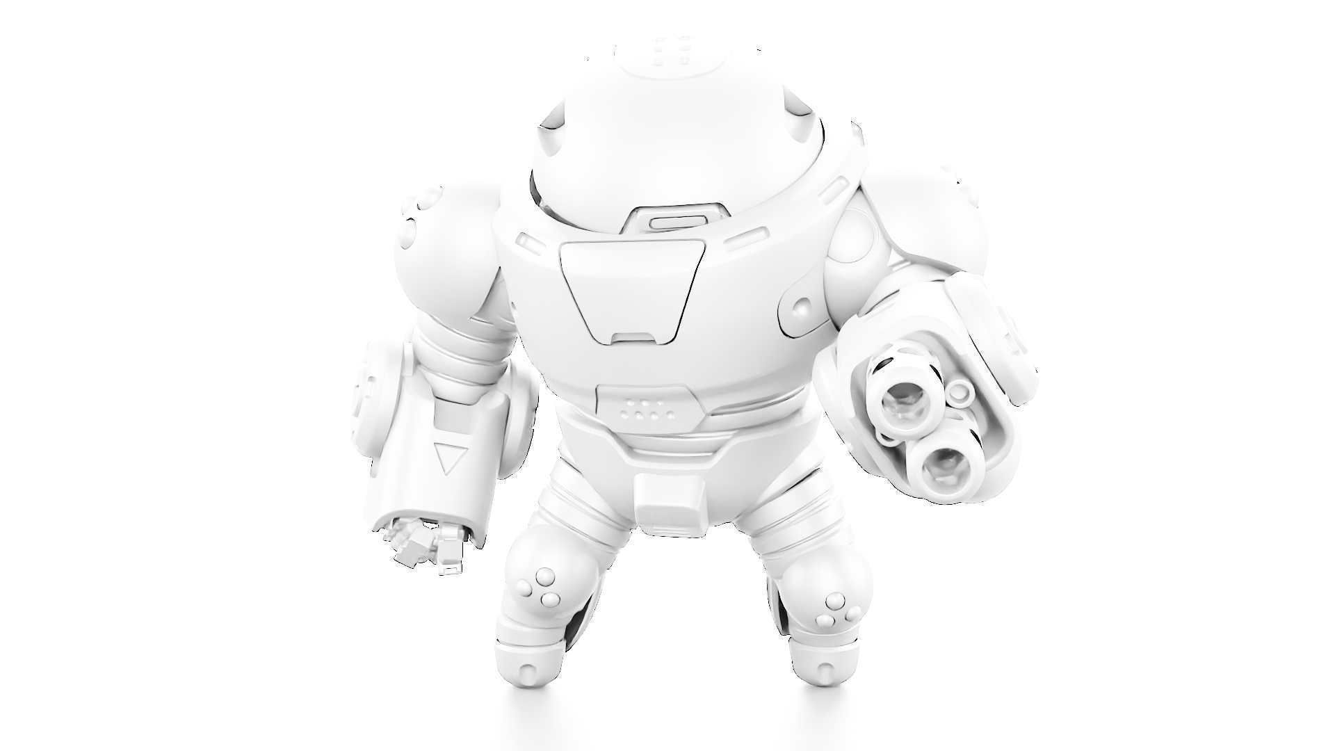 COMBAT TOY BOT RIGGED 3D model_33