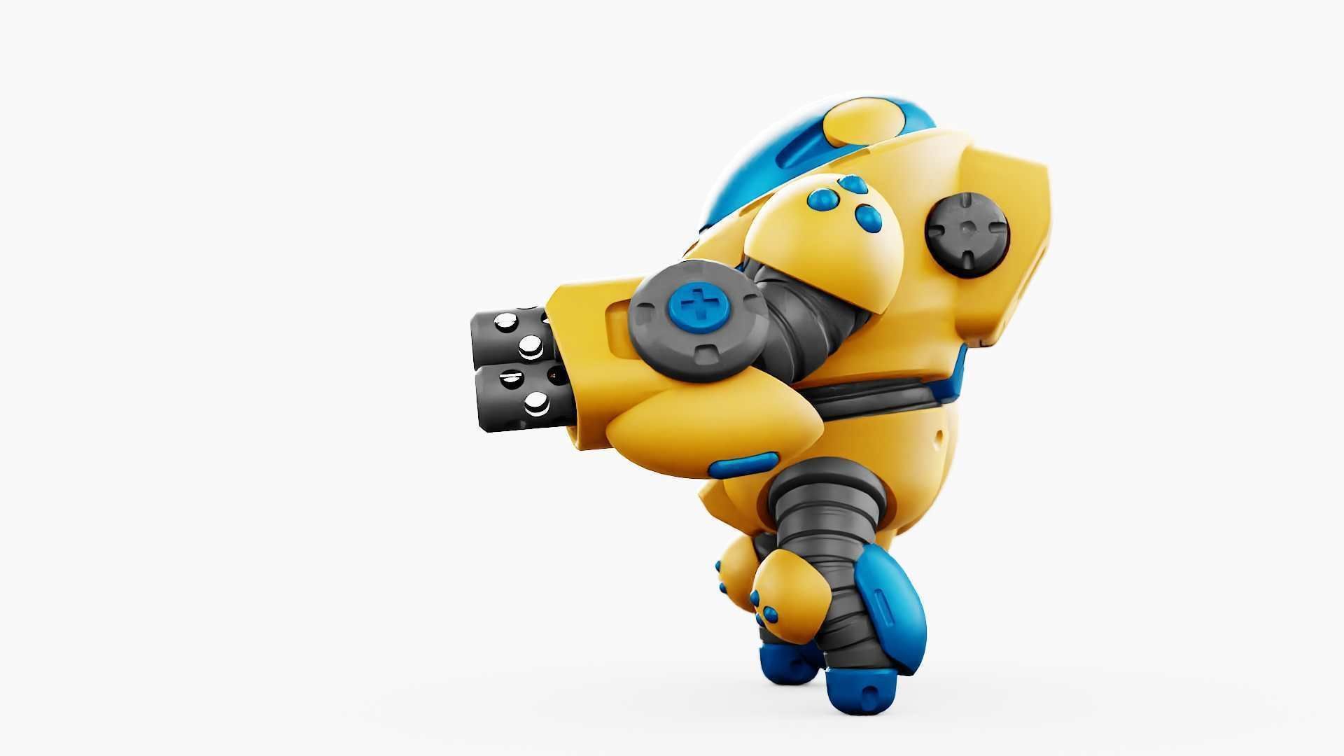 COMBAT TOY BOT RIGGED 3D model_17