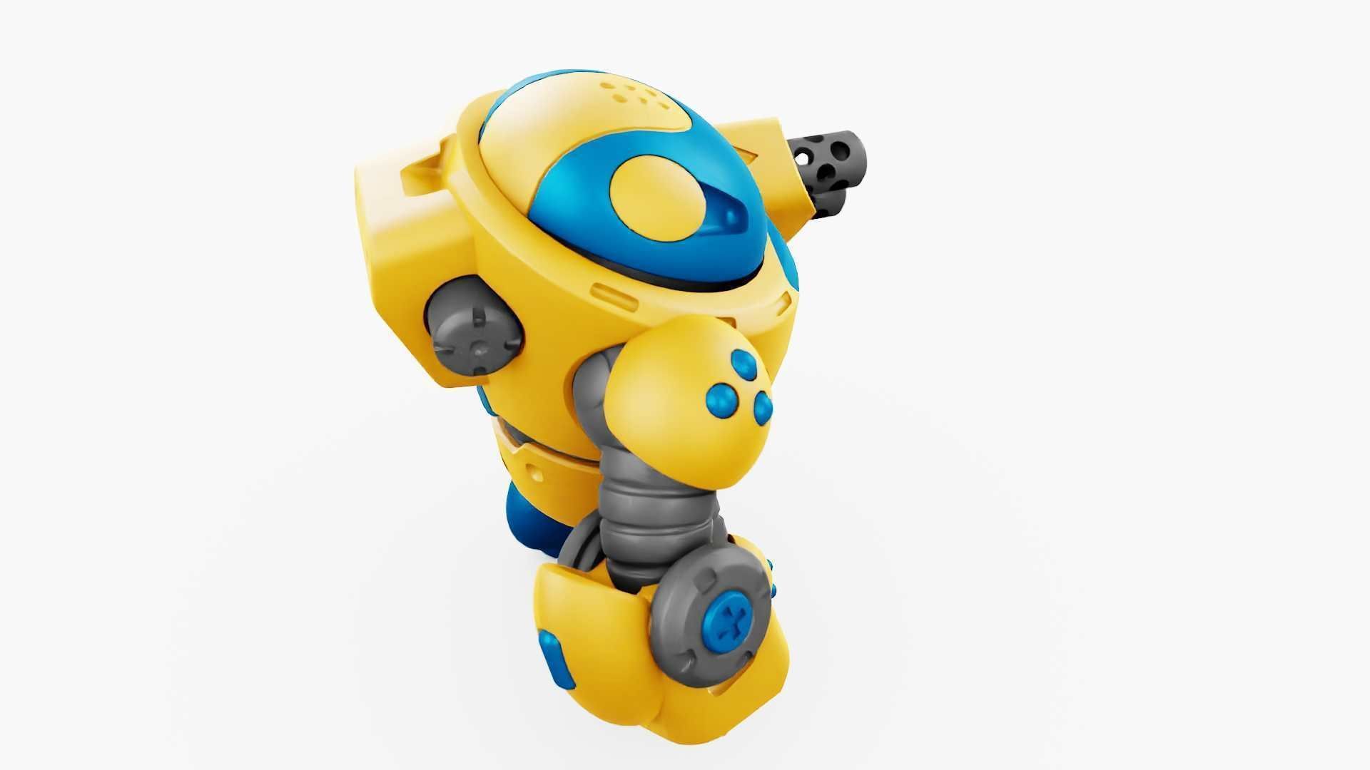 COMBAT TOY BOT RIGGED 3D model_21