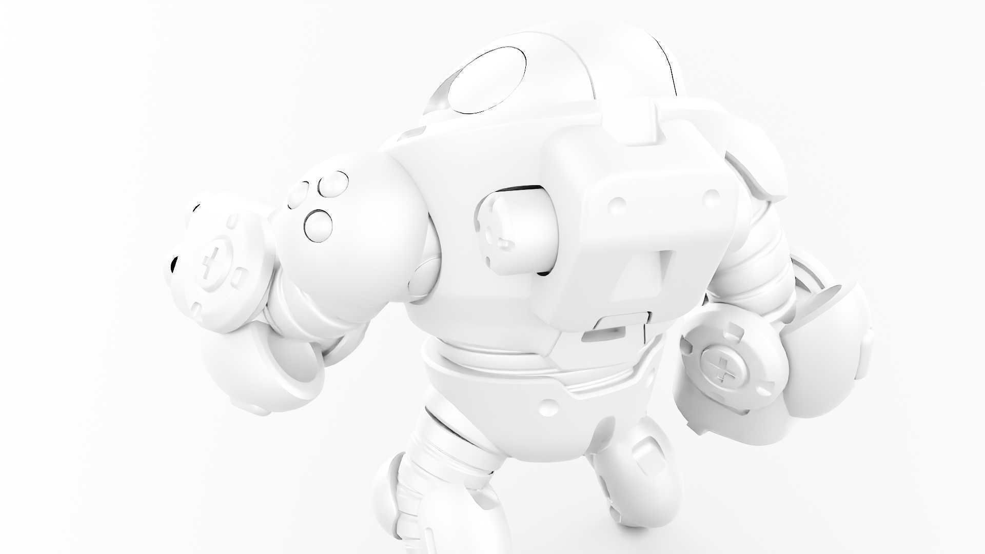 COMBAT TOY BOT RIGGED 3D model_32