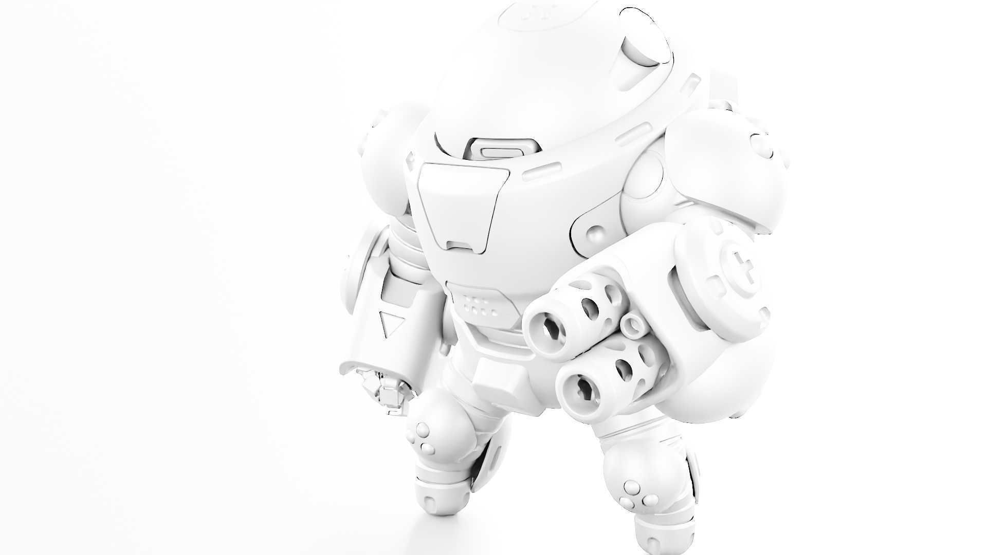COMBAT TOY BOT RIGGED 3D model_30