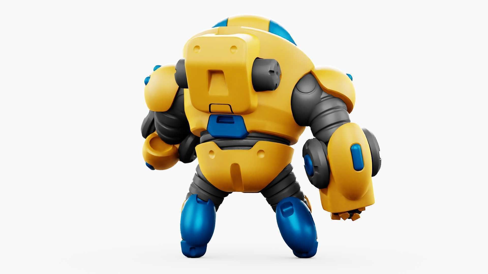 COMBAT TOY BOT RIGGED 3D model_13