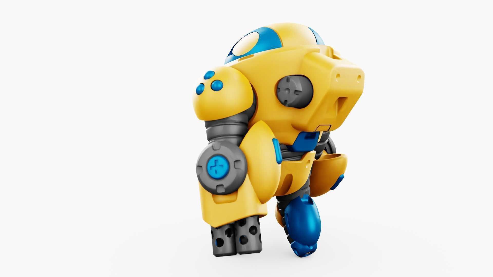 COMBAT TOY BOT RIGGED 3D model_26