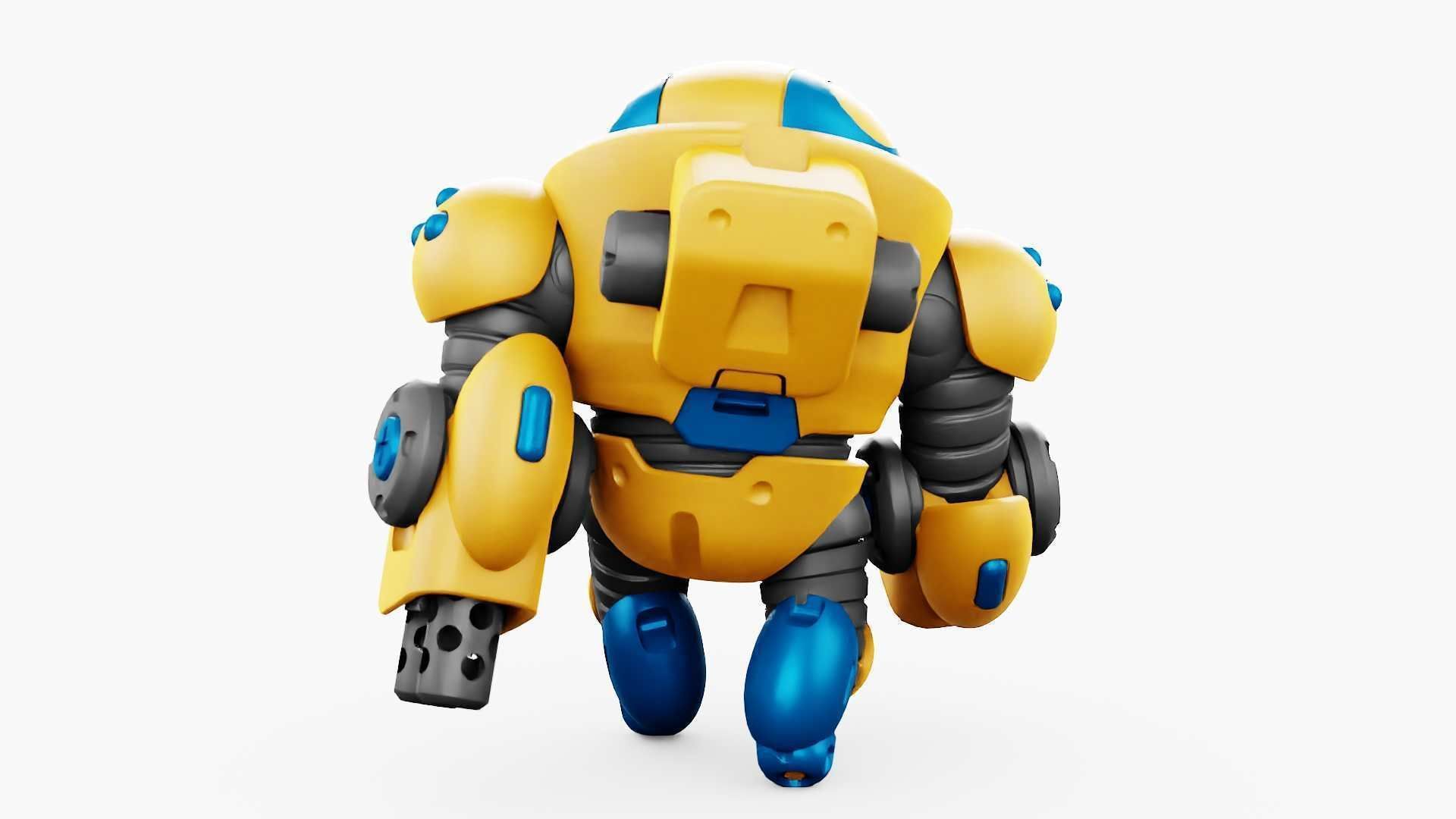 COMBAT TOY BOT RIGGED 3D model_27