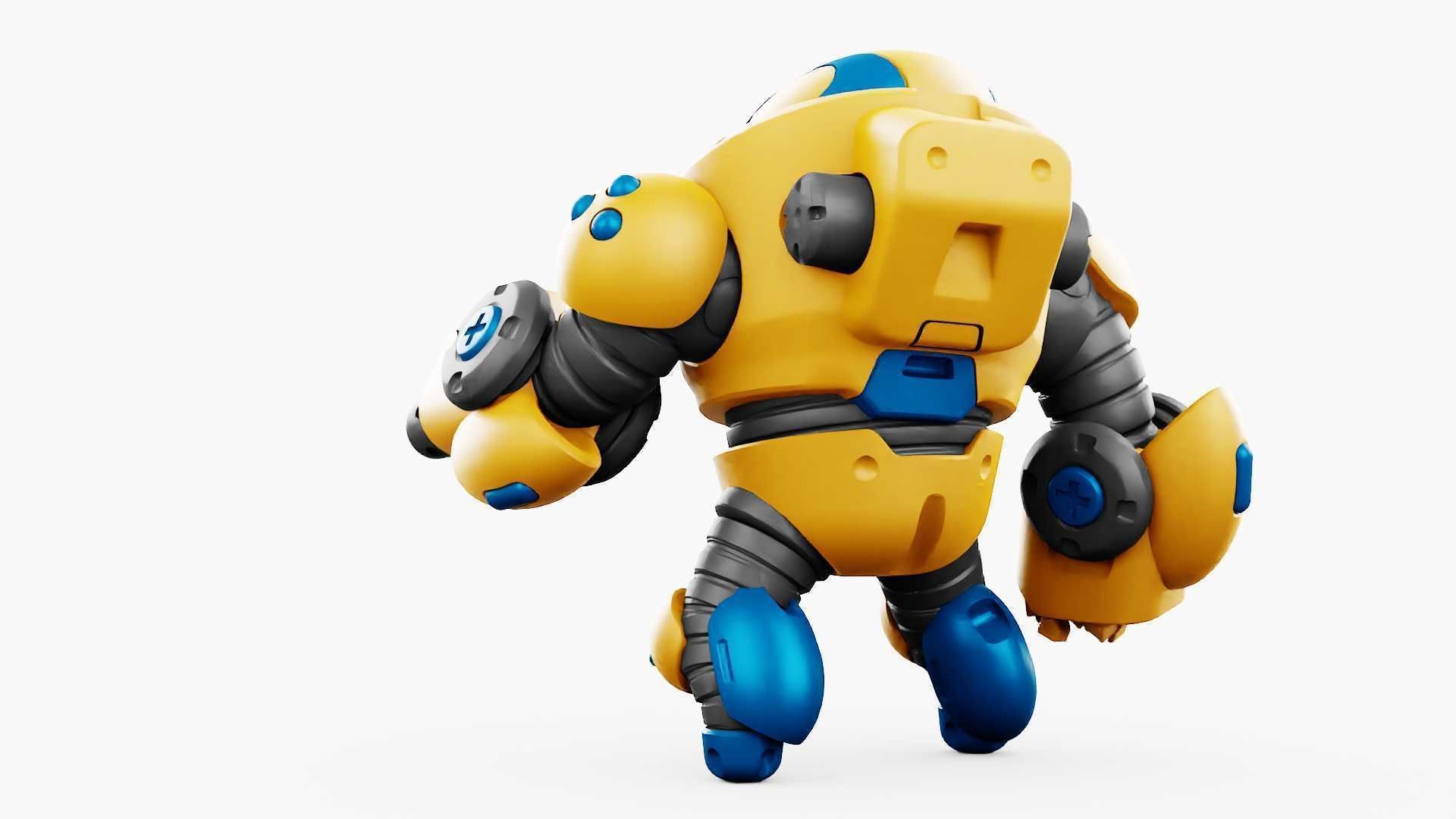 COMBAT TOY BOT RIGGED 3D model_15