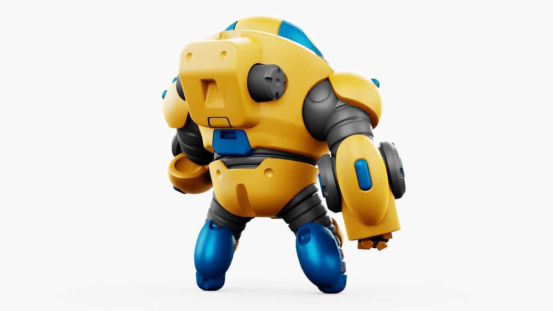 COMBAT TOY BOT RIGGED 3D model_12